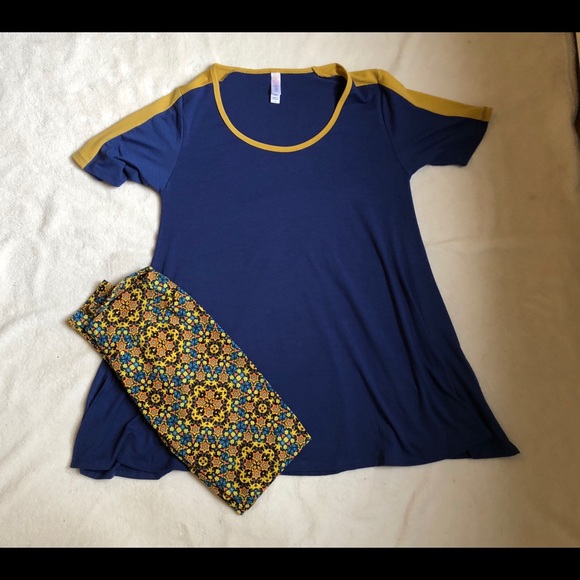 LuLaRoe Tops - NWOT LuLaRoe Perfect Tee and Leggings Set